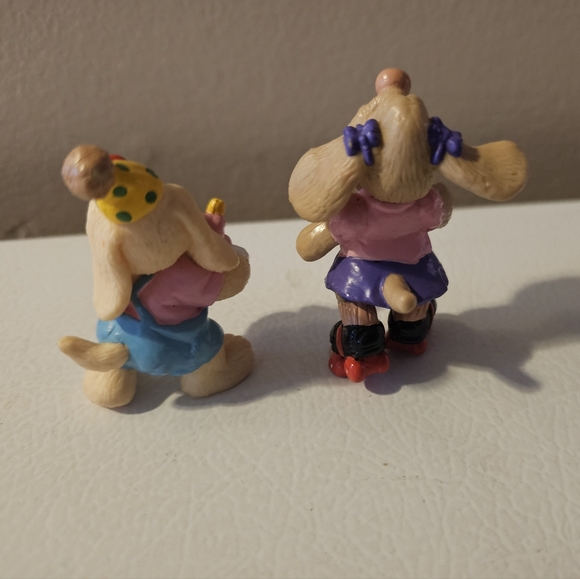 Vintage 1980s Wrinkles the Dog figures Ganz Bros Set of 6 - Picture 5 of 9